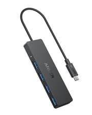 Image of Anker 4-Port USB 3.0 Data Hub Ultra-Slim 5Gbps USB-C OTG Hub with 20 cm Exten...