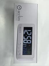 Image of Acctim Rialto Digital Alarm Clock Radio Controlled Coloured VA Display White