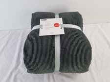 Image of M&S The Cosy Edit Cord Fleece Bedset Grey Super King Pillowcase Duvet Cover New