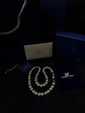 Image of Swarovski Angelic Necklace Silver 16 inches Brand new with packaging and box