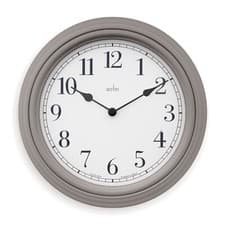Image of Acctim Round Grey Battery Wall Clock with Arabic Numbers Devonshire 22717