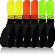Image of Hook & Loop Reusable Cable Ties Colour Coded 16 x 160mm Metal Loop Pack of 6