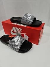 Image of Nike Victori One Print Black/White Slide Sandal Women sz 6