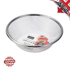 Image of 2x Japanese Stainless Steel Strainer Colander 15cm Mesh Sieve Fruit Vegetable