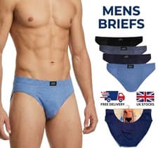 Image of PACK OF 3 6 9 12 MENS BRIEFS SLIPS CLASSIC UNDERWEAR PANTS HIPSTER COTTON S-2XL