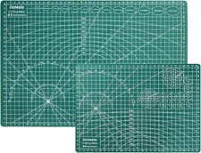 Image of Aselected 2Pcs Self-Healing Cutting Mats, A3 & A4 Sizes, Green, PVC Material, Do