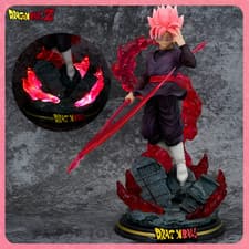 Image of Dragon Ball Z Goku Black Rose Figure 28cm PVC GK Statue with LED Light Base Toy