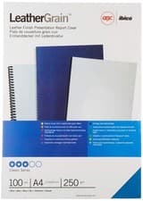 Image of GBC LeatherGrain Binding Covers 250 gsm A4 100 - Blue