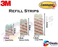 Image of 3M Command Refill Strips Self Adhesive Damage Free Wall Hanging Frames Posters™