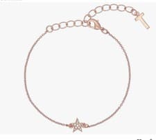 Image of TED BAKER SHARAAA PAVE NANO STAR WHITE CRYSTAL BRACELET ROSE GOLD TONE BNIB