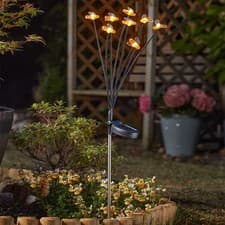 Image of 8 Stem Bee Solar Lights 70cm Warm White LED Garden Light Bees