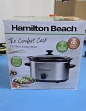 Image of Hamilton Beach 'The Comfort Cook' 3.5L Silver Slow Cooker 160W - HBSC040S