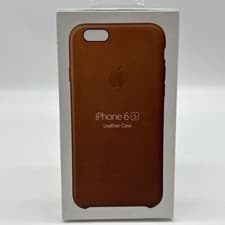 Image of OFFICIAL GENUINE APPLE IPHONE 6/ 6S LEATHER CASE COVER SADDLE BROWN ORIGINAL