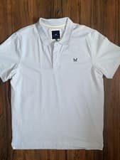 Image of Crew Clothing Men's Classic Light Blue Pique Cotton Polo Shirt Large