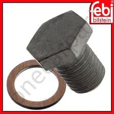 Image of Oil Sump Drain Plug and Ring Febi 100551 For BMW Series 1 2 3 4 5 6 7 7119963151