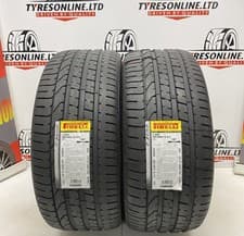 Image of 2 X 285 35 21 PIRELLI PZERO RUNFLAT (*) XL 105Y 285/35ZR21 NEW TYRES 2853521