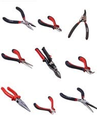 Image of Cutting Pliers Wire Long Nose Bent Curved Mini Side Cutter Tin Snips Circlip