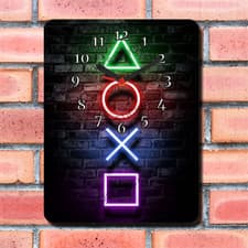 Image of Playstation Design Wall Clock New boxed Gift Gaming Xbox Playstation