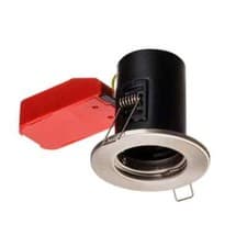 Image of Fire Rated Downlights GU10 240V Polished Chrome White Brushed Chrome Brass