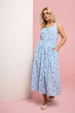 Image of Yours Curve Women's Plus Size Ditsy Floral Maxi Dress