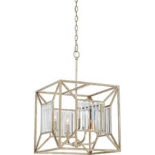 Image of 4 Bulb Ceiling Pendant Light Fitting Vintage Gold LED E14 60W Bulb