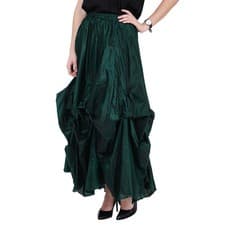 Image of Skirt Ruched Green