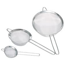 Image of KitchenCraft Set of Three Stainless Steel Fine Mesh Round Sieves