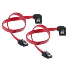 Image of 2x Premium SATA Cable III 6Gbps HDD SDD Data Cable & Locking