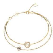 Image of Guess Bracelet UBB04160YG 4G Double Chain ladies Bracelet - RRP £55.00