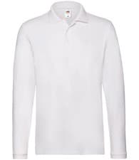 Image of Fruit of the Loom SS24 Premium Long Sleeve Piqué Polo Shirt 180GSM Mens
