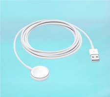 Image of Official Apple Watch Magnetic Charging Cable (A1923) Metal/White 1m