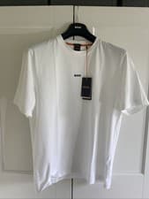 Image of HUGO BOSS T-CHUP TEE RELAXED FIT WITH STRETCH IN OPEN WHITE SZ LARGE BNWT RRP£49