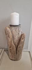 Image of driftwood candle holder