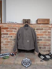 Image of Carhartt Full Swing Chore Workwear Jacket Coat Grey Size Small Men's New