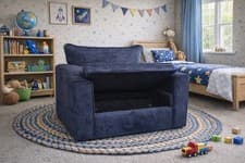 Image of Kids 2 Seater Mini Sofa Chair for Bedroom Playroom | Padded Armrest Couch