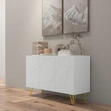 Image of Large 3 Door Sideboard Storage Cabinet Cupboard Adjustable Shelves Living Room