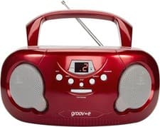 Image of Groov-e Original Boombox - Portable CD Player with Bluetooth, Radio, 3.5mm Aux