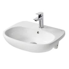 Image of Ideal Standard Tesi Semi-Recessed Countertop Basin 550mm Wide - 1 Tap Hole
