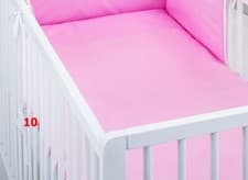 Image of 4 pc cot bed bedding set nursery baby 100% cotton covers GREY PINK YELLOW BLUE