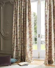 Image of Voyage Maison Ilinizas Poppy Ready-Made Lined Pencil Pleat Curtains - 66 x 90"