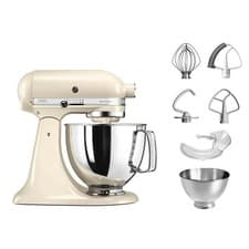 Image of KitchenAid Artisan 4.8L Stand Mixer Almond Cream – Ex-Display – 5KSM175PSBAC