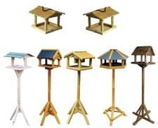 Image of Traditional Wooden Wild Bird Deluxe Feeding Station Table Free Standing New