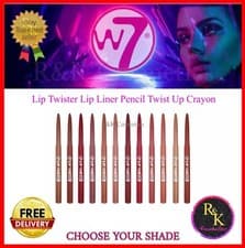 Image of W7 Lip Twisters - Colours Crayon Outline Liner Red Pink Nude Natural Draw Define