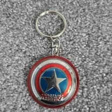 Image of Marvel 2013 Captain America Metal Keyring Key Chain Never Used