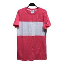Image of Champion Brand Wome’s Size M Pink White Color Block T-Shirt Dress ~ NWT