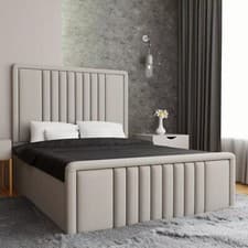 Image of Finn UK Handmade | Plush Velvet Upholstered | Ottoman Style | Bed Frame