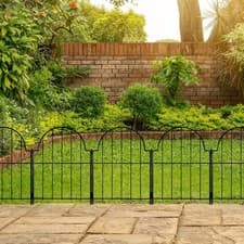 Image of 10x Rustproof Metal Fence Panels Garden Fencing Animal Barrier Flower Bed Border