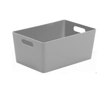 Image of Cool Grey Wham Plastic Rectangle Studio Handy Storage Basket 25cm x 17cm 3.9L