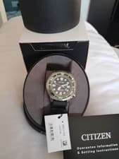 Image of Mens Divers Citizen Eco-Drive Promaster 200M Dive Watch Black Dial Rubber Strap