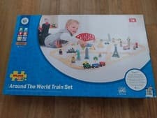Image of Bigjigs Rail Around The World Wooden Train Set. BNIB.